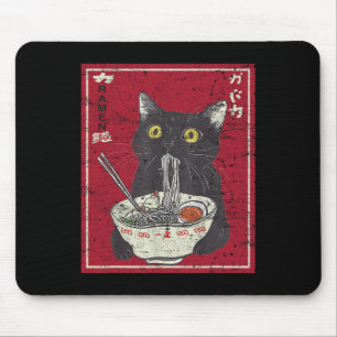 Alfombrilla De Ratón Gato de Kawaii Ramen Comida japonesa Divertida Chi