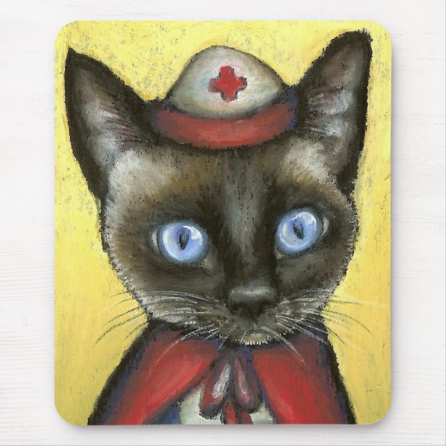 Alfombrilla De Ratón Gato de la enfermera (Frente)