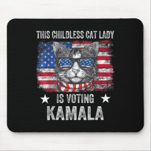 Alfombrilla De Ratón Gato De Niños Que Votan En Kamala Harris 2024