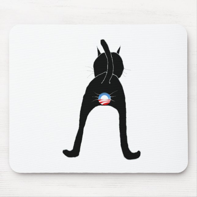 Alfombrilla De Ratón Gato de Obama (Frente)