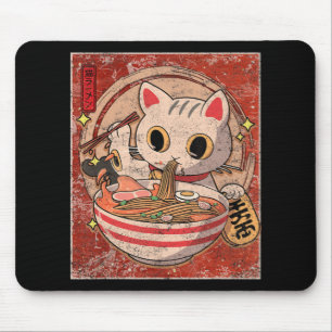 Alfombrilla De Ratón Gato de Ramen Kawaii Anime Chicas de regalo de com