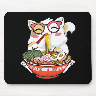 Alfombrilla De Ratón Gato de Ramen Kawaii Anime Funcionario japonés de 