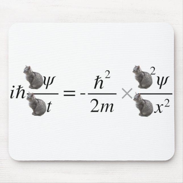 Alfombrilla De Ratón Gato de Schrodinger (Frente)