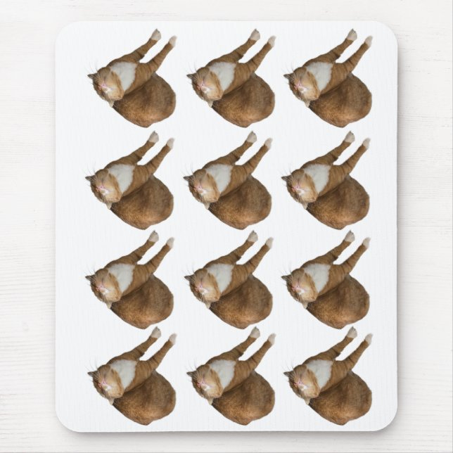 Alfombrilla De Ratón Gato de Sol Boca Abajo (Frente)