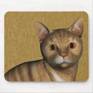 Alfombrilla De Ratón Gato de tabla roja