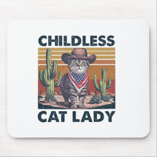 Alfombrilla De Ratón Gato De Vaquero Gato Gente Sin Hijos Dama De Gato