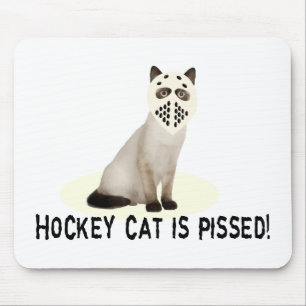 Alfombrilla De Ratón Gato del hockey Pissed