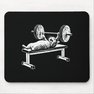 Alfombrilla De Ratón Gato divertido gimnasio entrenamiento banco de pre