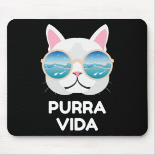 Alfombrilla De Ratón Gato Divertido Pura Vida - Costa Rica Surfing Ola 