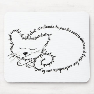 Alfombrilla De Ratón Gato durmiente, gato encantador