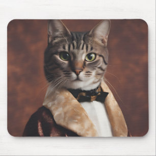 Alfombrilla De Ratón Gato en la Chaqueta de Fumar
