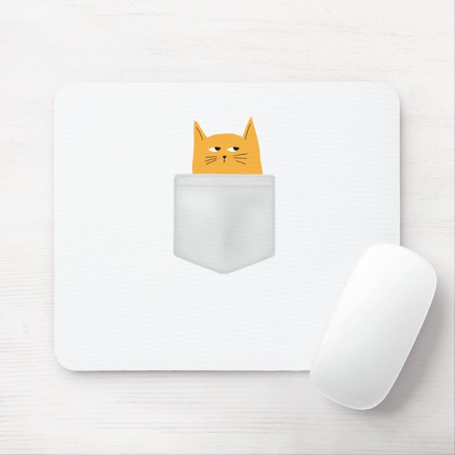 Alfombrilla De Ratón Gato en Pocket, mira un boo (Con ratón)