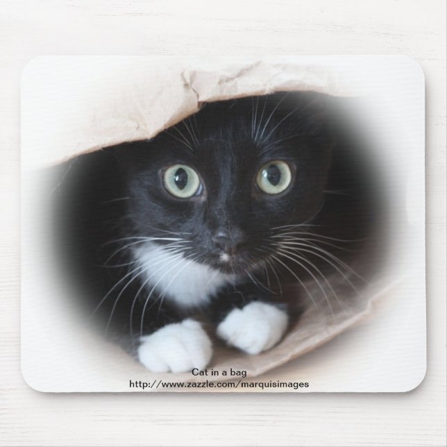 Alfombrilla De Ratón Gato en un bolso (Frente)