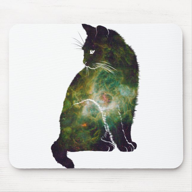 Alfombrilla De Ratón Gato espacial (Frente)