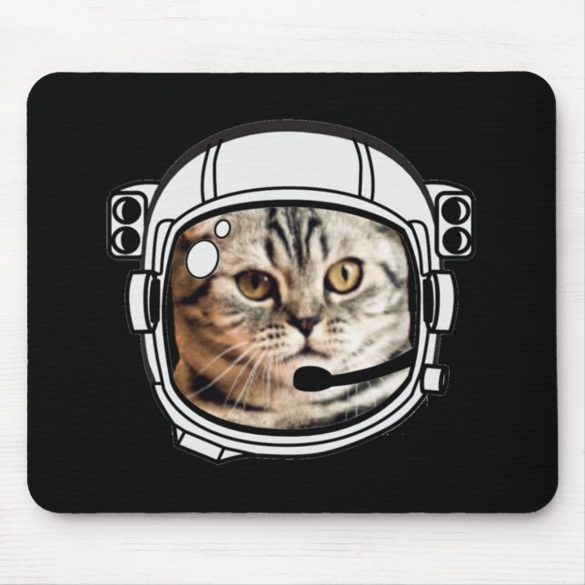 Alfombrilla De Ratón Gato espacial (Frente)