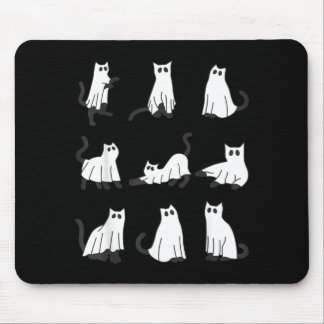 Alfombrilla De Ratón Gato fantasma lindo diseño divertido de Halloween 