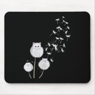 Alfombrilla De Ratón Gato femenino Dandelion Flor Skt V cuello