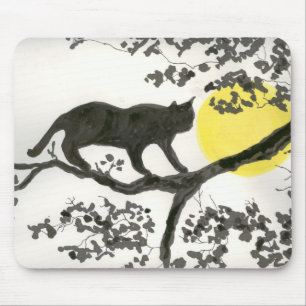 Alfombrilla De Ratón Gato fresco en el árbol Mousepad