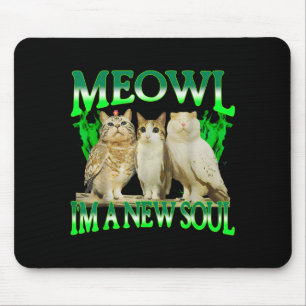 Alfombrilla De Ratón Gato gatito búho divertido meme humor hombres Meow