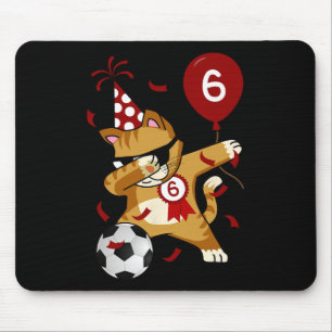 Alfombrilla De Ratón Gato genial haciendo Dabbing cumpleaños 5 Fútbol f