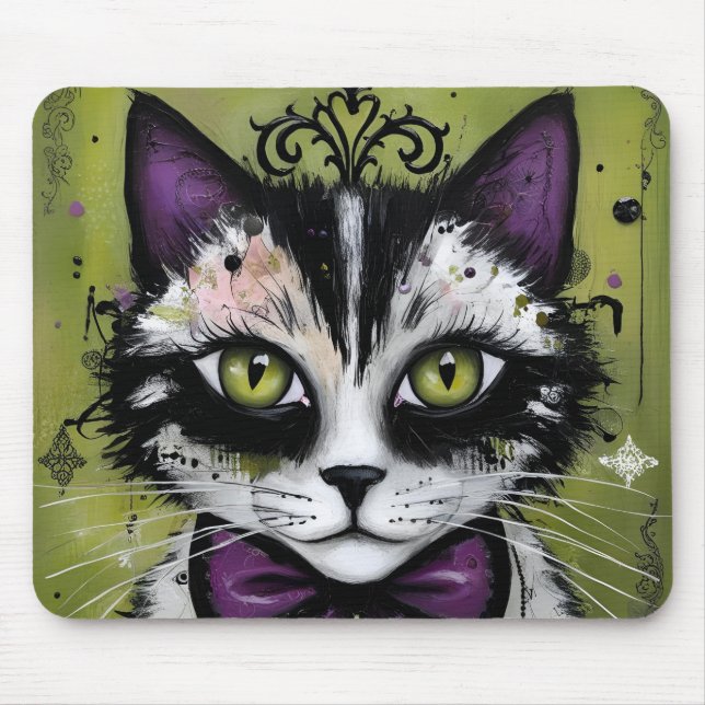 Alfombrilla De Ratón Gato gótico (Frente)
