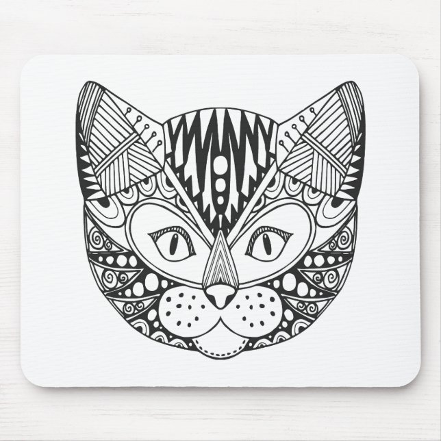 Alfombrilla De Ratón Gato inspirado (Frente)