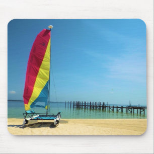Alfombrilla De Ratón Gato junto al mar - Velero Mousepad