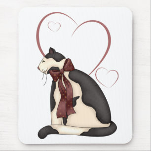 Alfombrilla De Ratón Gato Kitty con imágenes del corazón