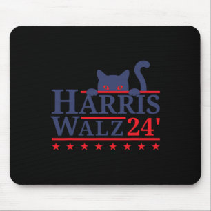Alfombrilla De Ratón Gato Lady For Kamala Harris Tim WAlzheimer 2024