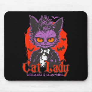 Alfombrilla De Ratón Gato Lady Halloween Femindless Cat Ladies H