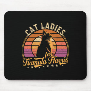 Alfombrilla De Ratón Gato Lady vota por Kamala Harris 2024 presidente