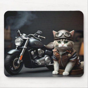 Alfombrilla De Ratón Gato lindo con almohadilla de ratón para motocicle