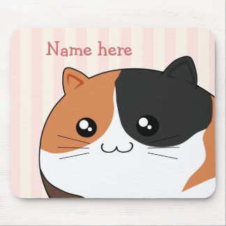 Alfombrilla De Ratón Gato lindo del gatito del calicó de Kawaii