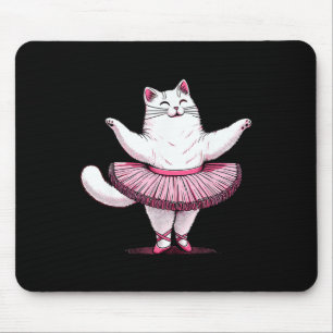 Alfombrilla De Ratón Gato lindo en ballet Tutu Bailando Hombres Mujeres