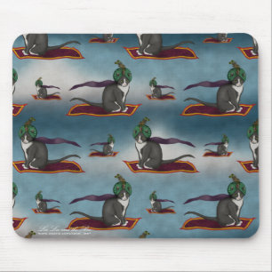 Alfombrilla De Ratón Gato mágico de la alfombra, mousepad modelado