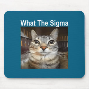 Alfombrilla De Ratón Gato Meme Divertido Qué Sigma Cita De Meme De Gato