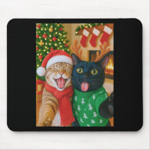 Alfombrilla De Ratón Gato Meme Divertido Tomándose Una Selfie Navidad L