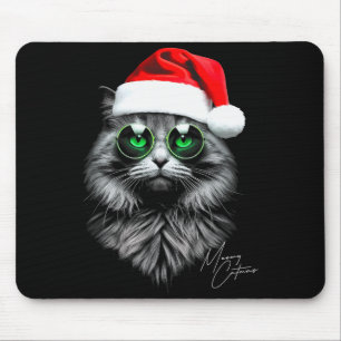 Alfombrilla De Ratón Gato Meowy Catmas Divertido Genial Navidad Gato So