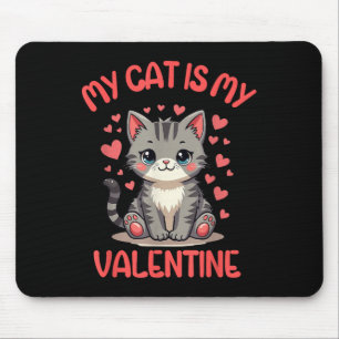 Alfombrilla De Ratón Gato, Mi Gato Es Mi Valentín, Soltero Para Valen