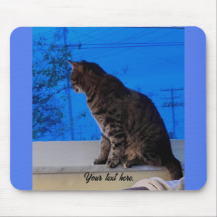 Alfombrilla De Ratón Gato mirando por la ventana, almohadillas del rató