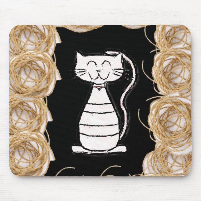 Alfombrilla De Ratón Gato Mousepad (Frente)