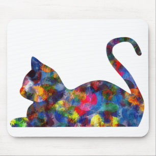 Alfombrilla De Ratón Gato Mousepad multicolor
