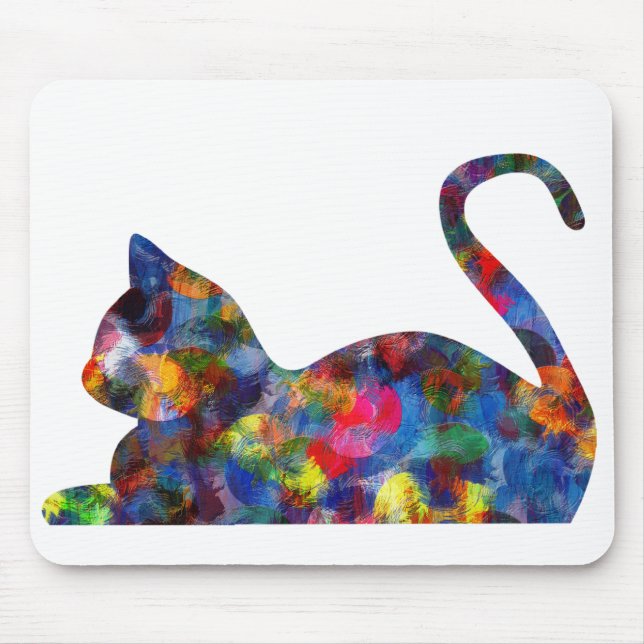 Alfombrilla De Ratón Gato Mousepad multicolor (Frente)