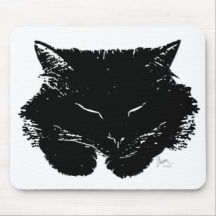 Alfombrilla De Ratón Gato mullido Mousepad
