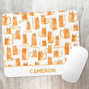 Alfombrilla De Ratón Gato Naranja personalizado