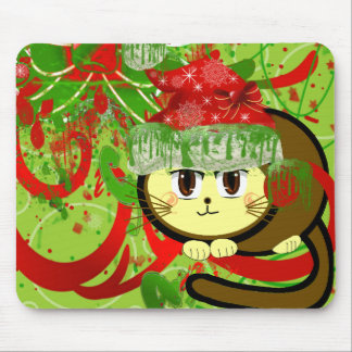 Alfombrilla De Ratón Gato navideño