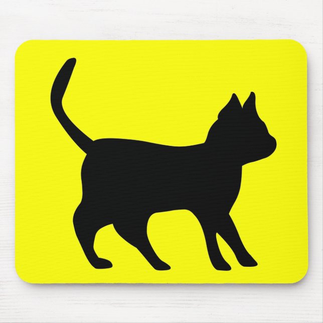 Alfombrilla De Ratón Gato negro (Frente)