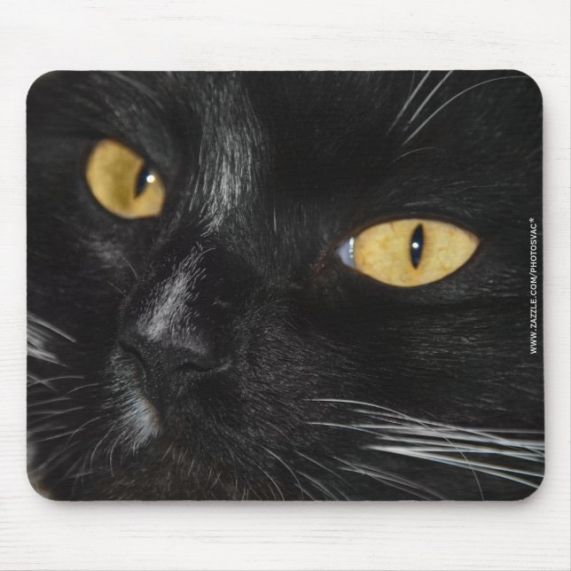 Alfombrilla De Ratón Gato negro (Frente)