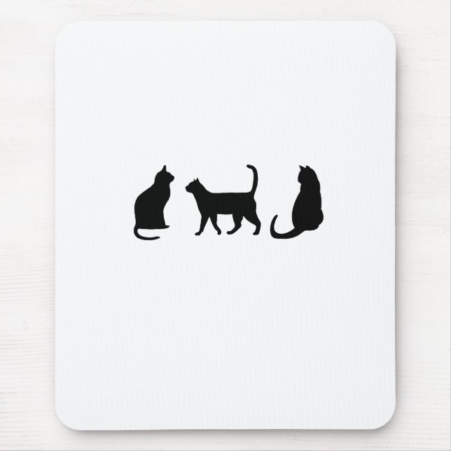 Alfombrilla De Ratón Gato negro (Frente)