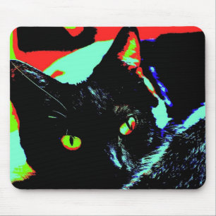 Alfombrilla De Ratón Gato negro